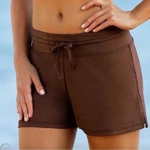 Athleta Coco Brown Oceanside Swim Shorts